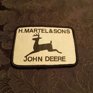 Vtg John Deere H Martel & Sons Patch Applique Crest Logo