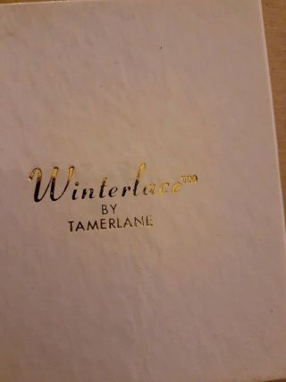 WINTERLACE by TAMERLANE BOXED VINTAGE WHTE CUT - OUT METAL STAR ORNAMENT 3