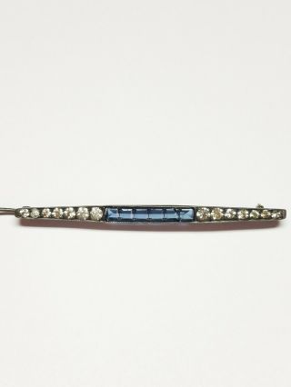 Vintage Art Deco Signed F & Co Sterling Silver Bar Pin