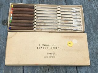 Vintage Fondue Fork Set 1960 