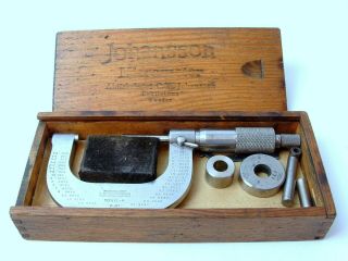 Vintage C.  E.  Johansson Ltd (coventry) 103e - A 1 " - 2 " Micrometer & Bits 1938 Boxed