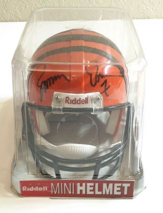 Cincinnati Bengals Nfl Ridell Mini Helmet Boomer Esiason Autograph