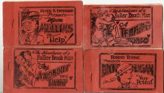 4 Vintage Tijuana Bibles 8 Pagers The Adventures Of A Fuller Brush Man Hot Nuts