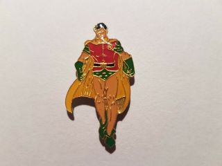 Vintage Rare Batman & Robin Dc Comics,  Enamel Robin Pin,  Badge,  80s Button