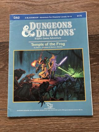 Vintage 1986 Advanced Dungeons & Dragons 9175 Temple Of The Frog Da2