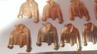 9 Vintage Brass Jacket Jean Jacket Large Findings Look