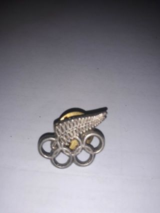 Zealand Oympics Official Enamel Badge Pin Vintage
