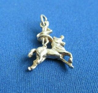 VINTAGE 925 STERLING SILVER CHARM CIRCUS HORSE AND DANCER 2