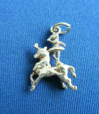 VINTAGE 925 STERLING SILVER CHARM CIRCUS HORSE AND DANCER 3
