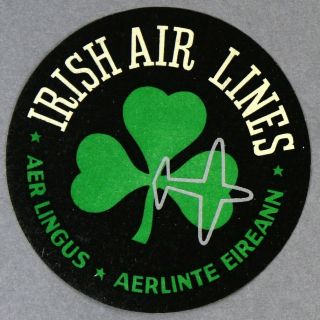 Aer Lingus Vintage Airline Luggage Label Baggage Bag Irish Air Lines 2