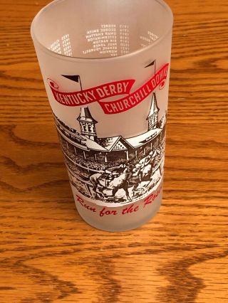 Kentucky Derby Glass 1965 One Glass Only Frosted Finish