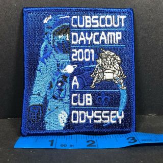 Cub Scout Day Camp 2001 Odyssey Space Vintage Boy Scouts America Bsa Patch