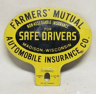Farmers Mutual Automobile Insurance Co Safe Drivers Madison Wi License Plate Top
