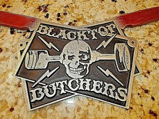 Car Club Plaque Blacktop Butcher Ebay Motors Skull Cleavers Gto Corvette Mustang