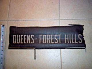 R1/9 Nyc Ny Subway Sign Queens Forest Hills Roll Sign Primitive Damage On Right