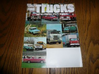 1967 Ford Trucks & All Purpose Utility Vehicles Sales Brochure - Vintage