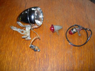 Vintage Miller Bicycle Lamp And Parts