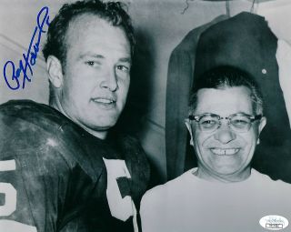Packers Paul Hornung Signed 8x10 Photo W/ Lombardi Jsa Auto Autographed