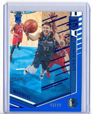 Luka Doncic 2018 - 19 Panini Chronicles Elite Blue Parallel Rookie Rc 25/99