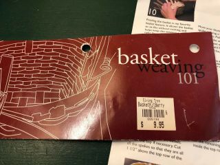 Vintage Berry Basket Weaving Craft Kit Opened All Parts Present