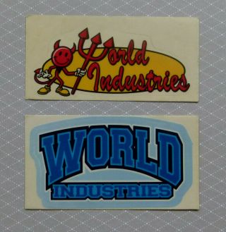 World Industries.  Vintage 1980,  S Skateboard Stickers