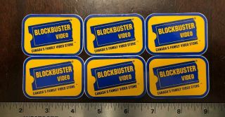 6 Vintage Blockbuster Video Sticker Vinyl Decals
