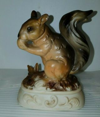 Ardco Squirrel With Nut Figurine C2488,  Ceramic,  Vintage