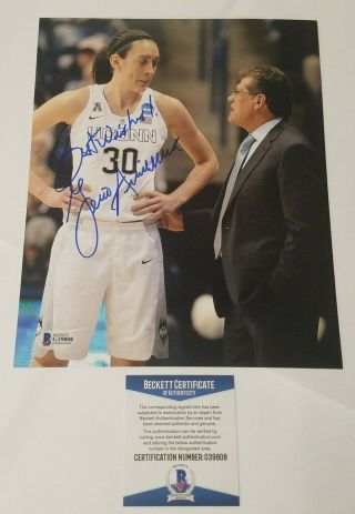 Geno Auriemma Signed 8x10 Photo (uconn Basketball,  World Champions) Beckett
