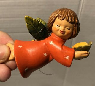 Vintage Tree Angel Girl With Plant Wings Christmas Ornament