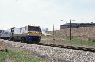 Via Railroad Locomotive 6903 Kalamazoo Mi Michigan 1984 Photo Slide
