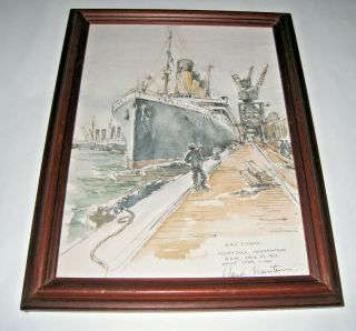 Framed Print Rms Titanic Ocean Dock Southampton 9 Am April 1912 White Star Line