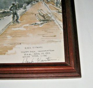 Framed Print RMS Titanic Ocean Dock Southampton 9 am April 1912 White Star Line 2