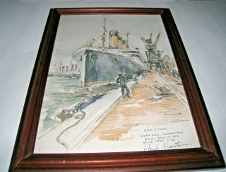Framed Print RMS Titanic Ocean Dock Southampton 9 am April 1912 White Star Line 3