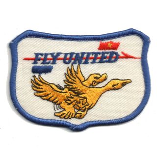 Iron On Patch - Fly United - Ual Airlines - Ducks