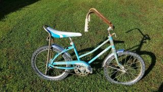 1970s Amf Roadmaster Debutante Blue Vintage Banana Seat Muscle Bike Stingray
