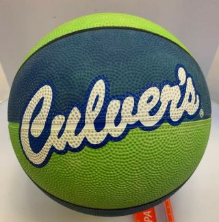 Culver’s Custard Butterburgers Basketball Outdoor Rubber Ball Vintage Distressed