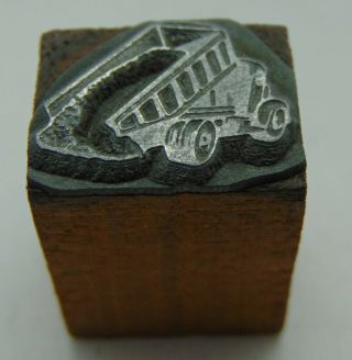 Vintage Printing Letterpress Printers Block Tiny Dump Truck