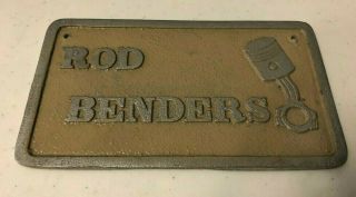 Rod Benders Vintage Car Club Plaque Plate Auto Club Member