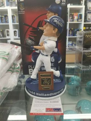 Todd Hollandsworth Signed Bobblehead Psa Dodgers 1996 Rookie Of The Year