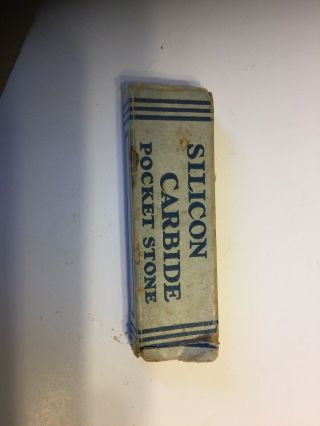 Vintage Crystolon (silicon Carbide) Pocket Stone By Norton Abrasives (very Old)