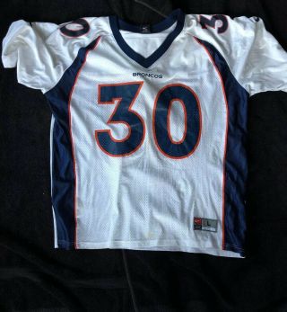 Vintage Terrell Davis 30 Denver Broncos Nike Nfl Football Jersey Mens Sz L