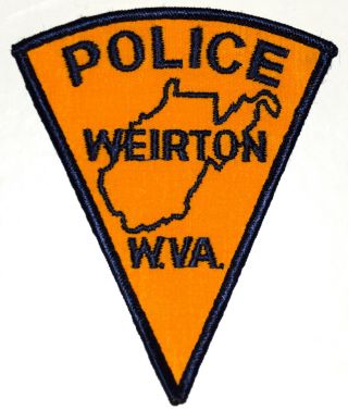Weirton West Virginia Wv Sheriff Police Patch Pie Shape Vintage Old Mesh