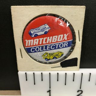Matchbox Car Collector Club (1970s) 1.  5 " Vintage Advertisement Pin - Back Button