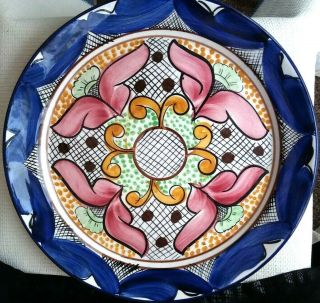 Vintage Martinez Pinlado Large Handpainted Plate Spanish Art Ceramic Home Decor