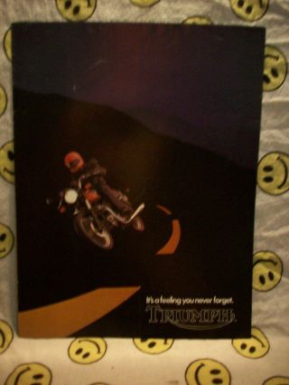 1982 Triumph Motorcycle Brochure.  Bonneville,  Royal,  Executive.