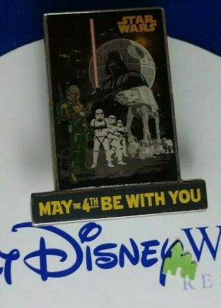 Disney Mgm Studios Star Wars Weekend Vintage May The 4th Be With You Boba Pin