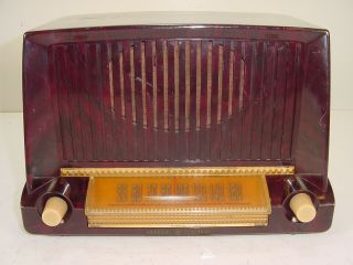 Vintage 1951 GE General Electric Model 422 404 Bakelite Tabletop Tube Radio 2