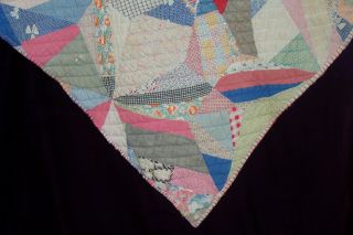 Hand Sewn Vintage Quilt Multi Patchwork Star Windmill Pattern Christmas Gift