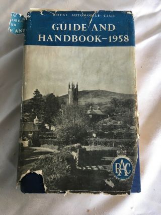Vintage R.  A.  C.  Guide And Handbook 1958