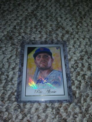 2019 Topps Gallery Pete Alonso Rc Auto - York Mets - Rookie Of The Year